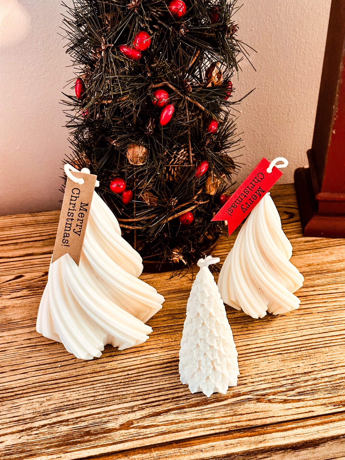 Christmas Tree Soy Wax Candle Set