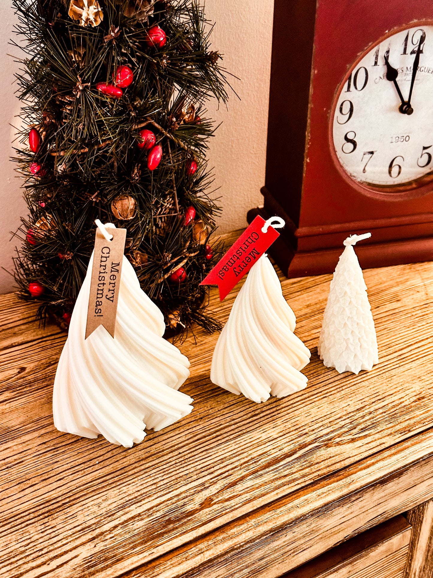 Christmas Tree Soy Wax Candle Set