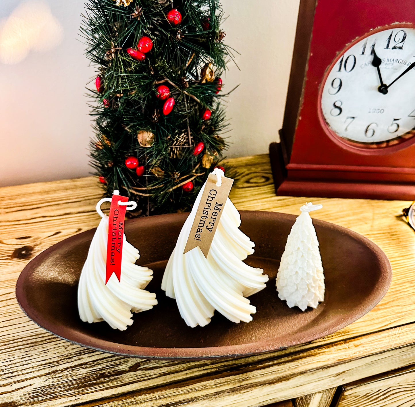 Christmas Tree Soy Wax Candle Set