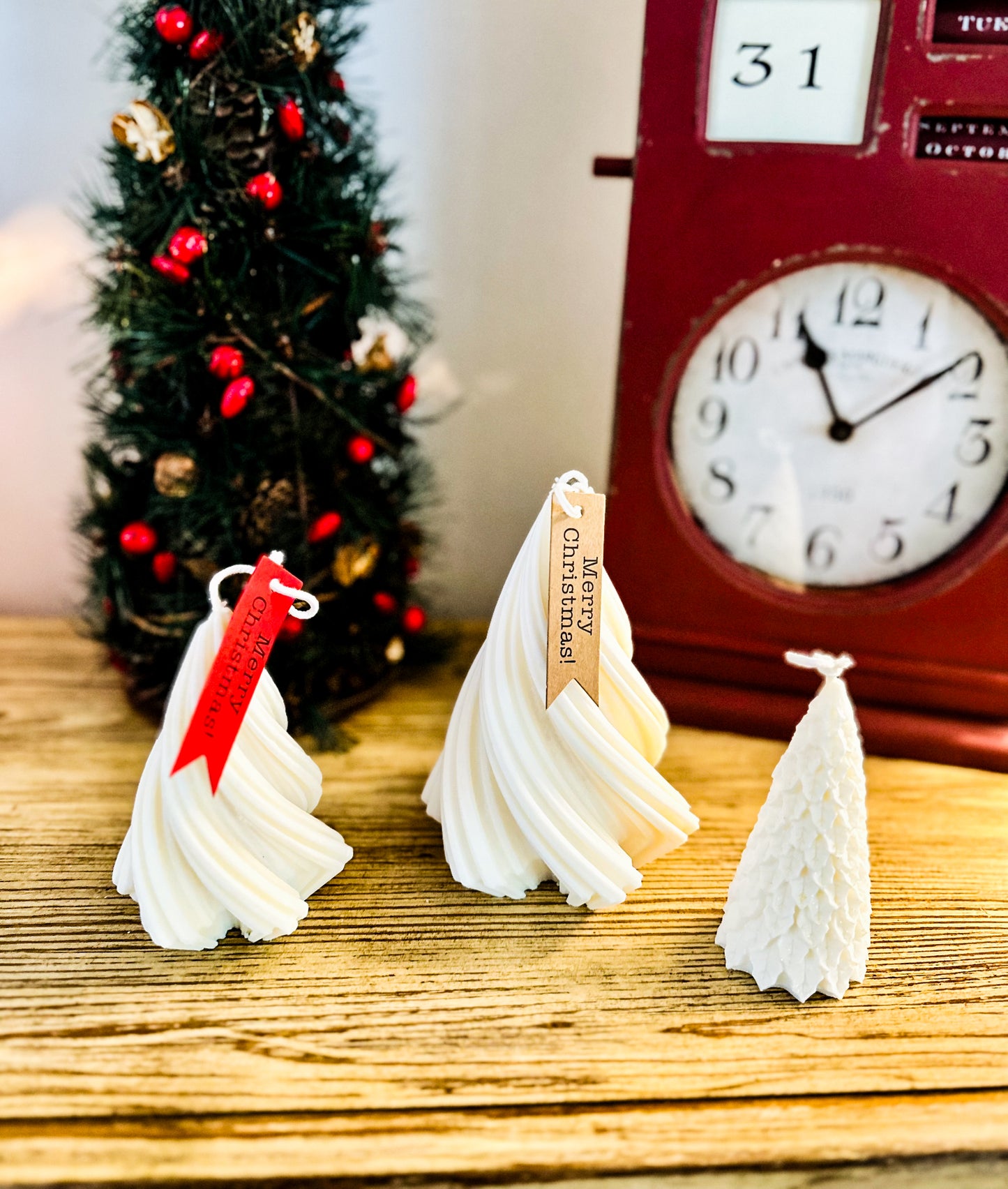 Christmas Tree Soy Wax Candle Set