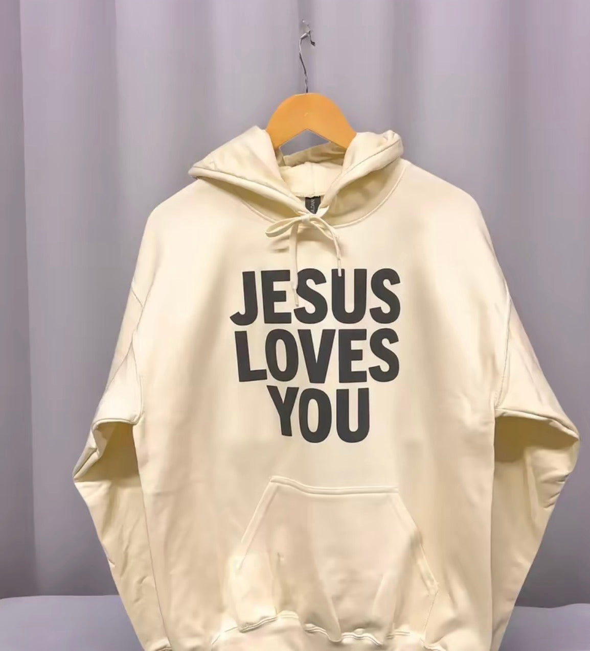 Jesus Loves You Puff Print Hoodie
