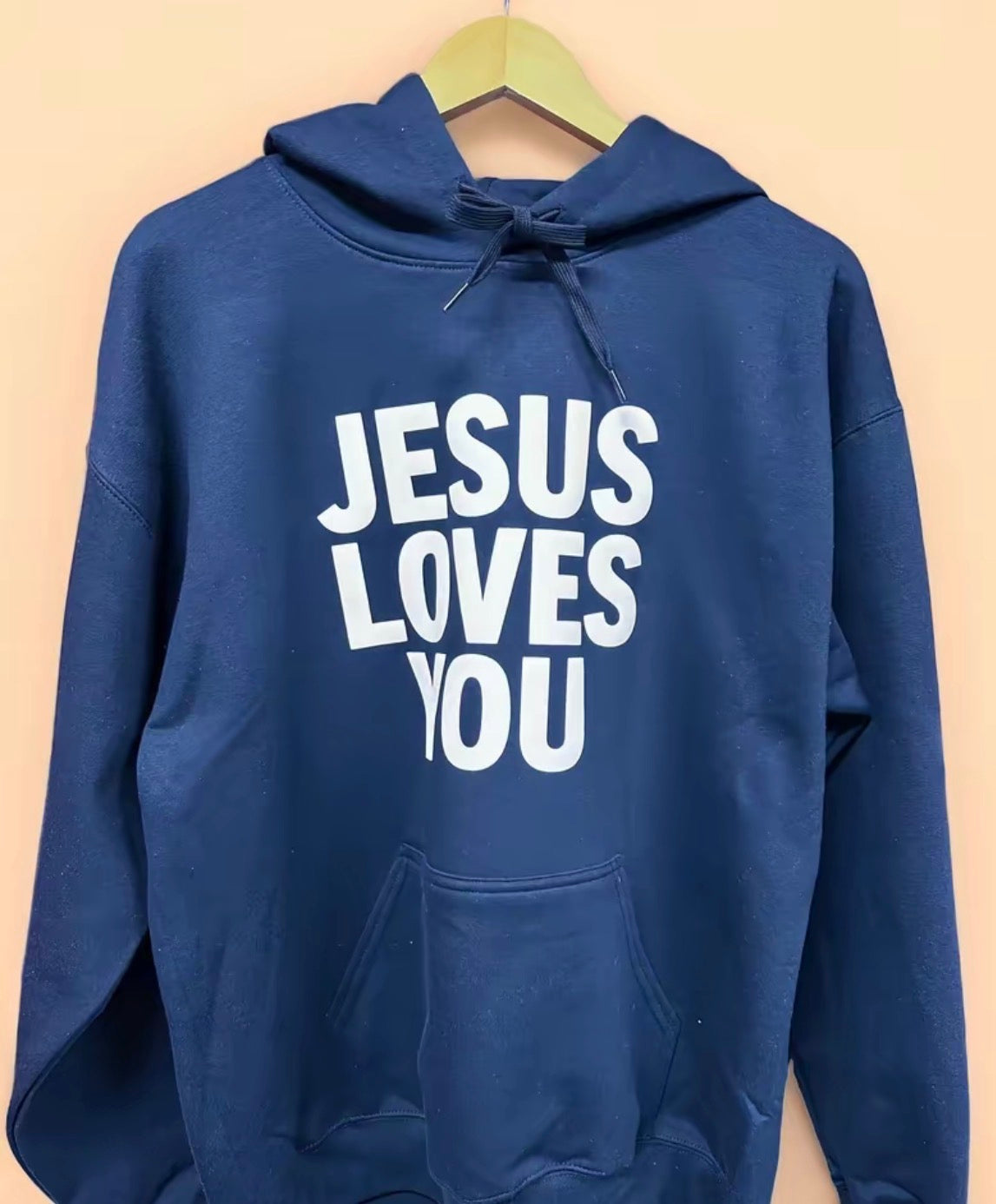 Jesus Loves You Puff Print Hoodie