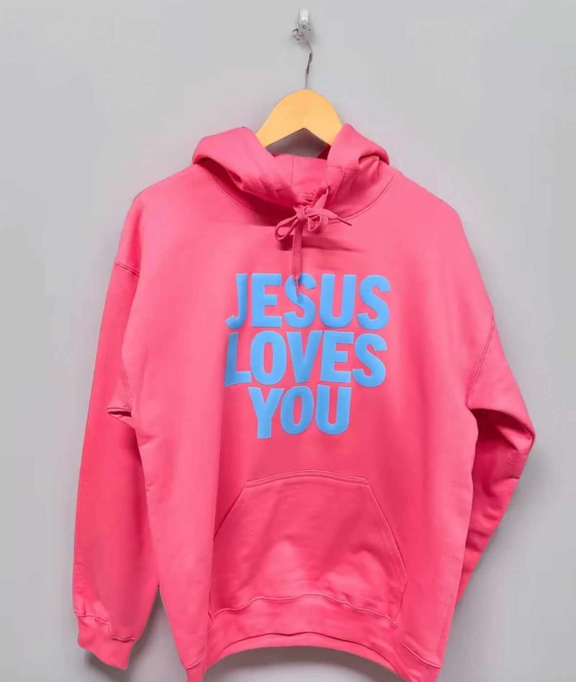 Jesus Loves You Puff Print Hoodie