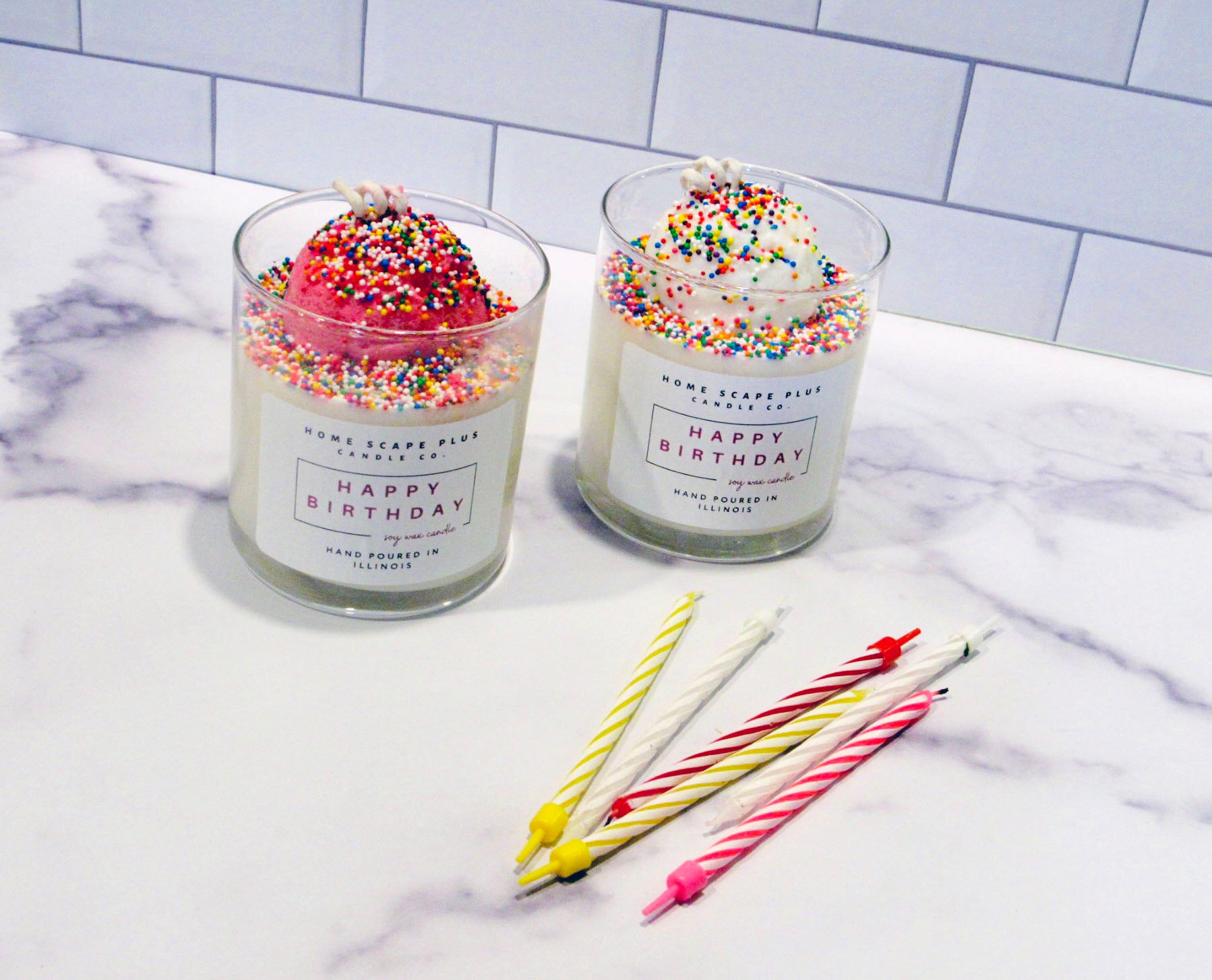 Happy Birthday Candle-Ice Cream Scoop - Home Scape Plus