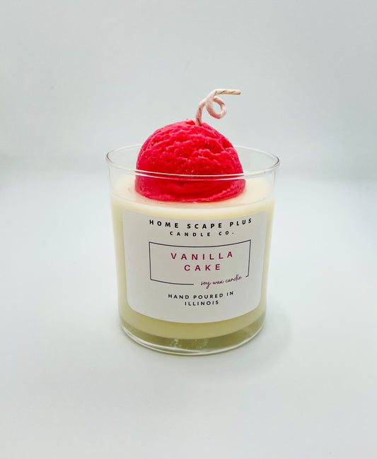 Vanilla Cake Candle-Ice Cream Scoop - Home Scape Plus